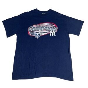 New York Yankees Men's L Majestic Baseball American League Champions T-shirt VTG